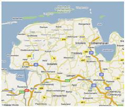 Karte Ostfriesland